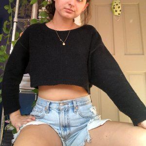 American Apparel OG black knit sweater/ONE SIZE